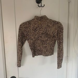 Brandy Melville Cheetah Print Turtleneck